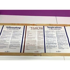 3 Taylor Swift Lyrics On Canvas Wall Art Decor Posters Unframed 12” X 18”